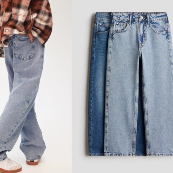 NWT H&M | 2-Pack Loose Fit Jeans | Size 11-12 - Picture 1 of 7